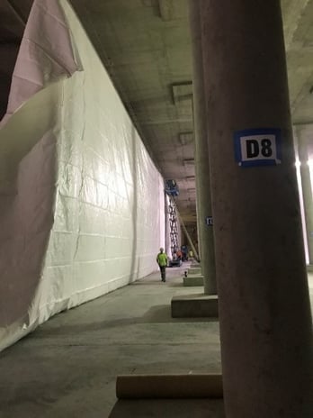 hanging clearwell baffle curtain